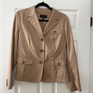Talbots Khaki Cotton Blazer